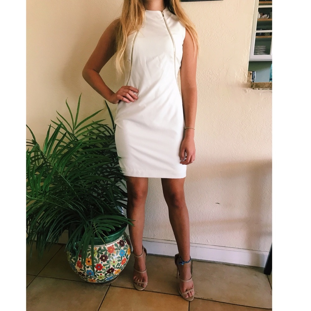 White Calvin Klein dress